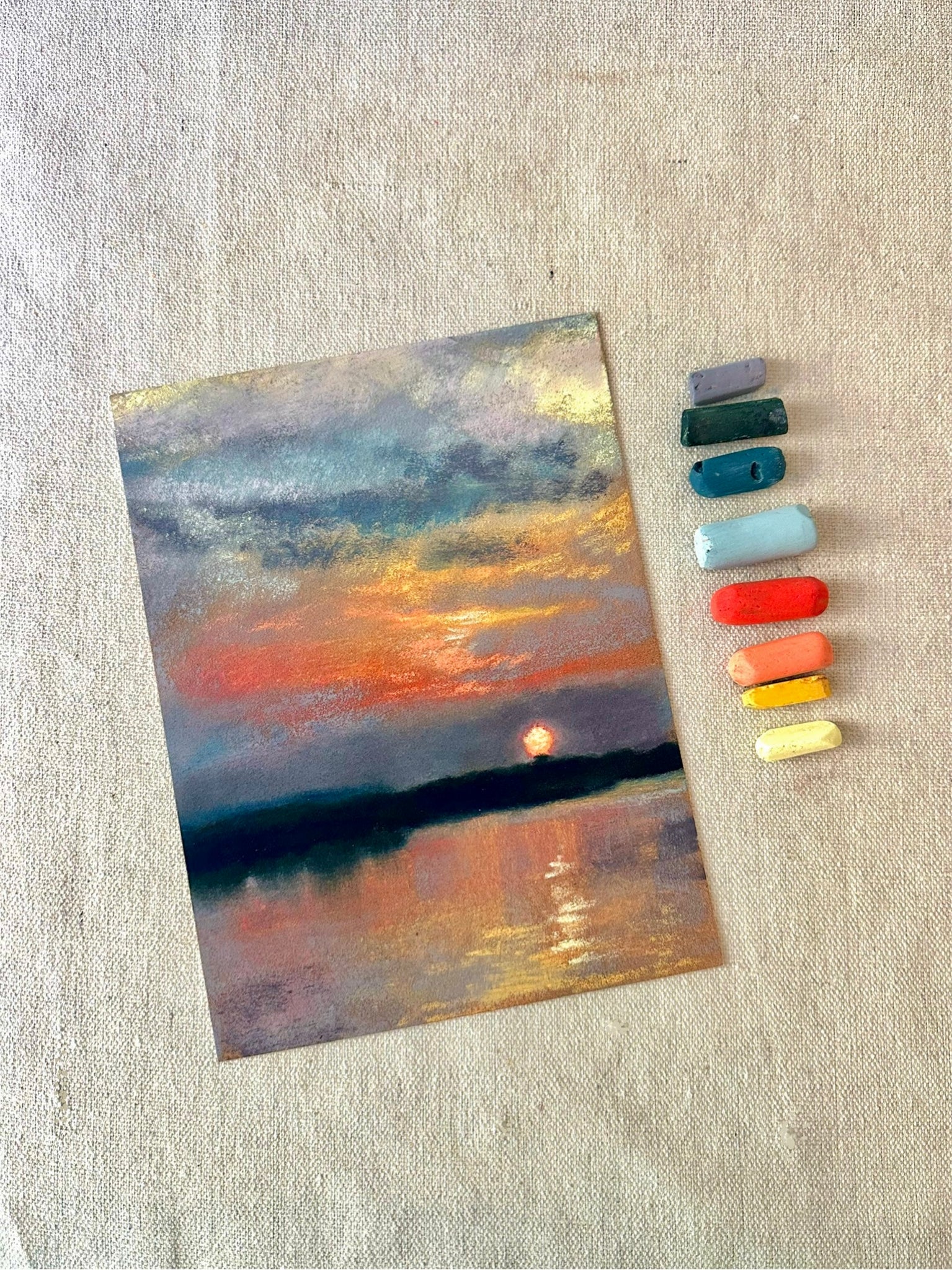 Sunset Over the Lake