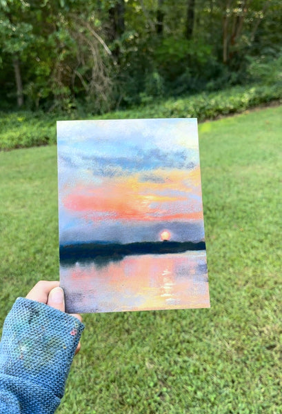 Sunset Over the Lake